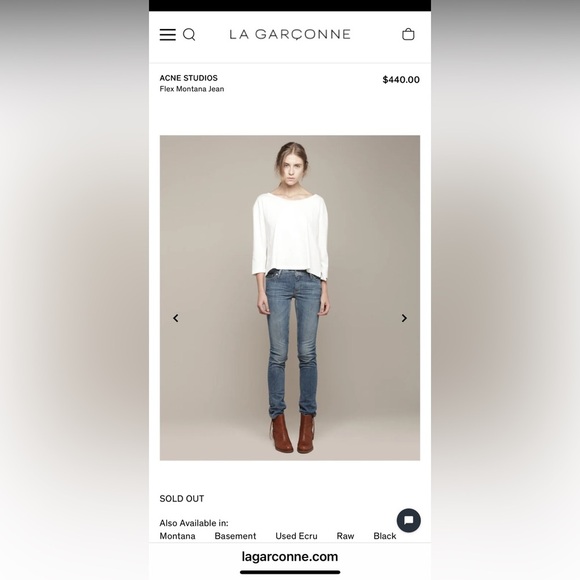 Acne Studios Flex Montana Jeans 30/34 Slim Fit Blue - Picture 10 of 11